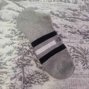 Calvin Klein Gray Cotton Now Show Low Cut Socks NWOT